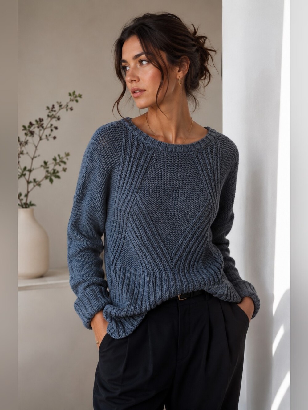 7 for All Mankinds Blue Sweater